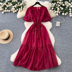 Marissa Summer Luxury Mesh Long Dress