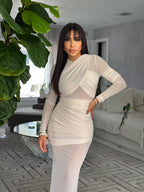 Catherine Summer Mesh Milk Silk Dress