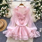 Alison Summer Ruffle Chiffon Dress - 24th Spoke