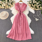 Katherine Summer Polka A Line Mid Length Dress