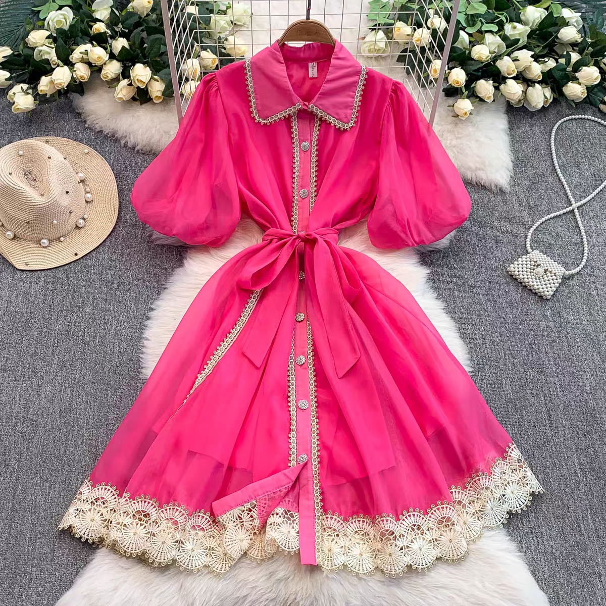 Rachel Summer Retro  Mid Length Dress - 24th Spoke