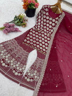 Ready to wear embroidery Sharara set for Festive and Wedding