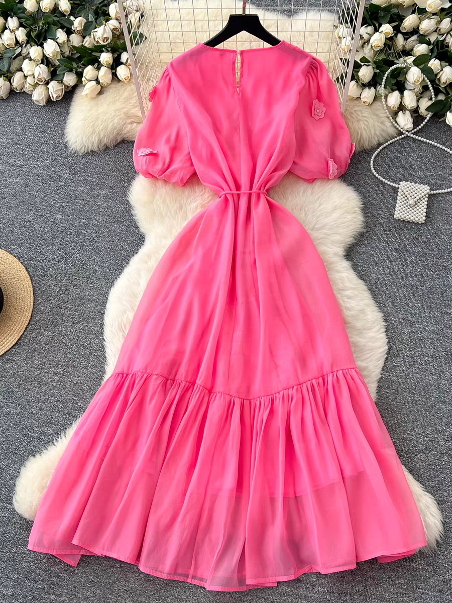 Marissa Summer Luxury Mesh Long Dress