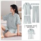 Chloe Summer Padded Three Piece Chest Pad Pajamas Set - 24th Spoke