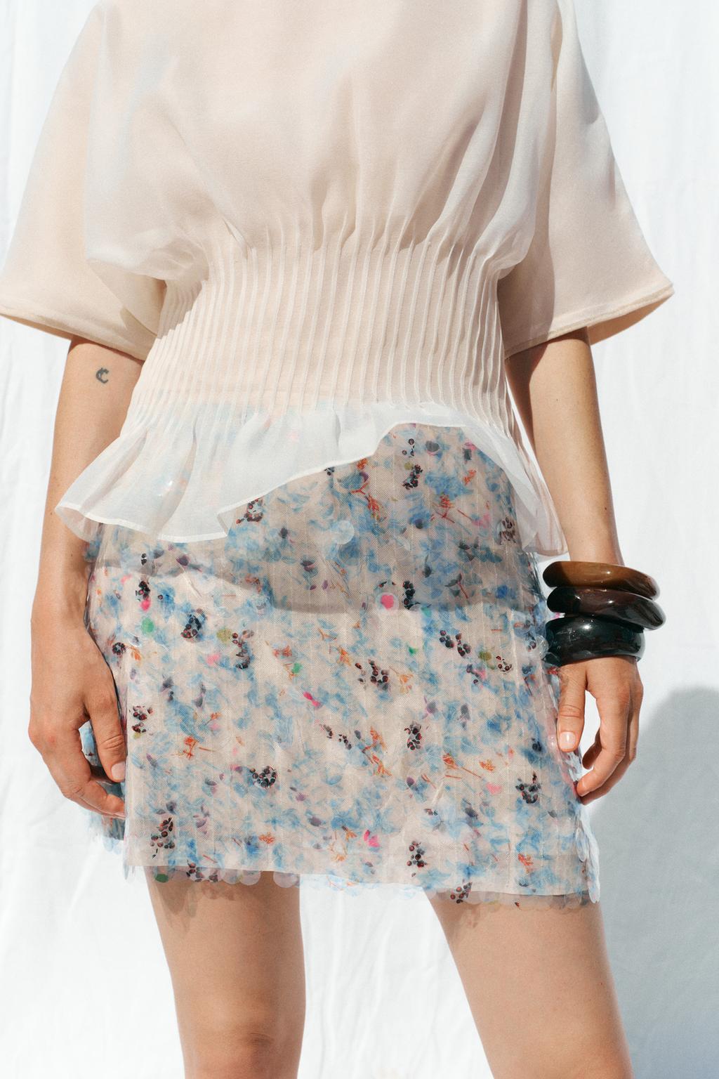 Zara Viral Coin Sequins Skirt