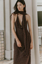 Michelle Summer Polka Long Dress