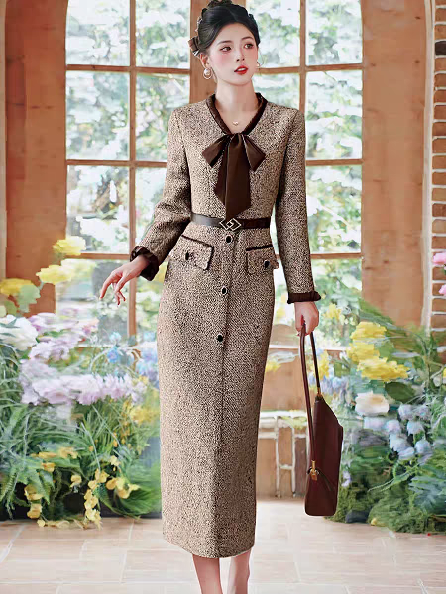 Natalie Winter Dress With Belt