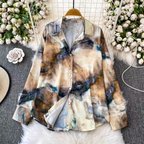 Ashley Summer Printed Tie Dye High Quality Shirt