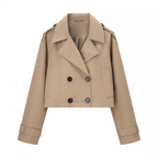 Zara Short Double-Breasted Trench Coat