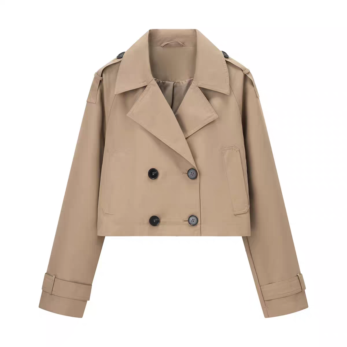Zara Short Double-Breasted Trench Coat