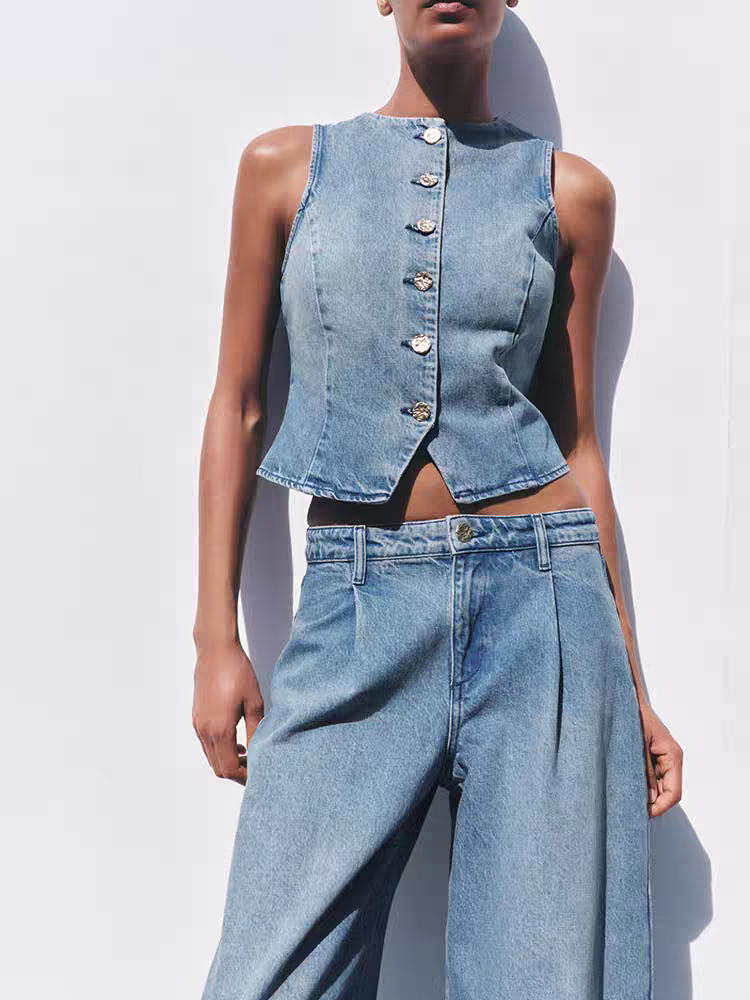 Amanda Summer Denim Coord Set