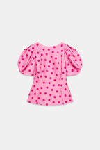 Sydney Puff Sleeve Polka Dot Top