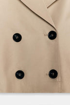 Zara Short Double-Breasted Trench Coat