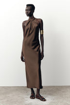 Scarlett Summer Satin Backless Dress