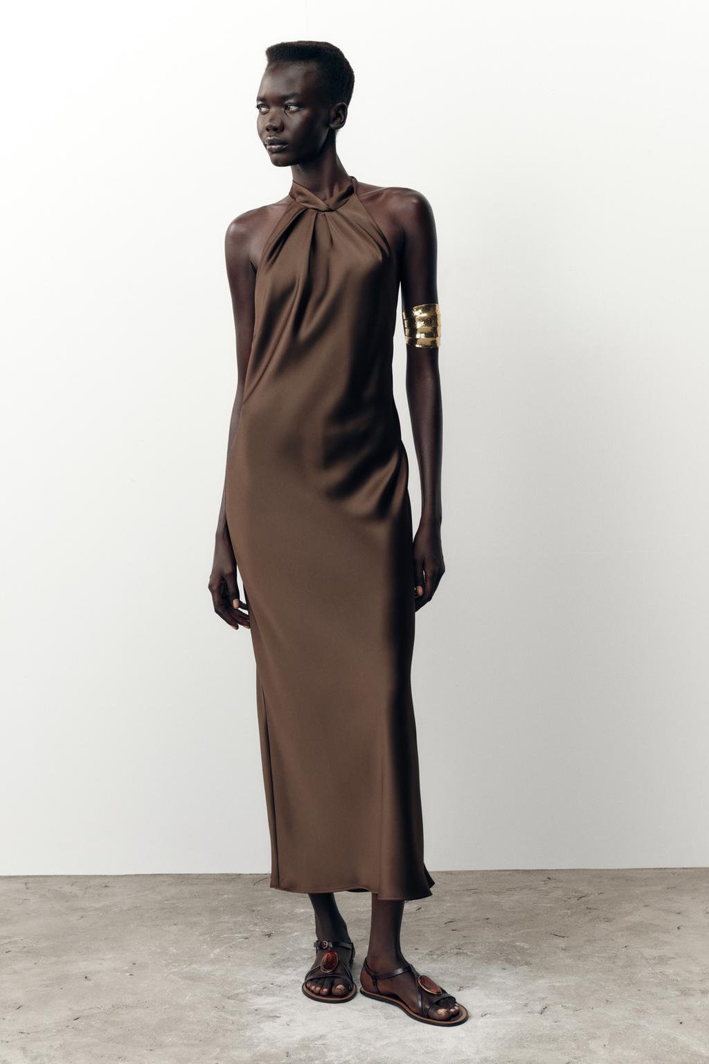 Scarlett Summer Satin Backless Dress