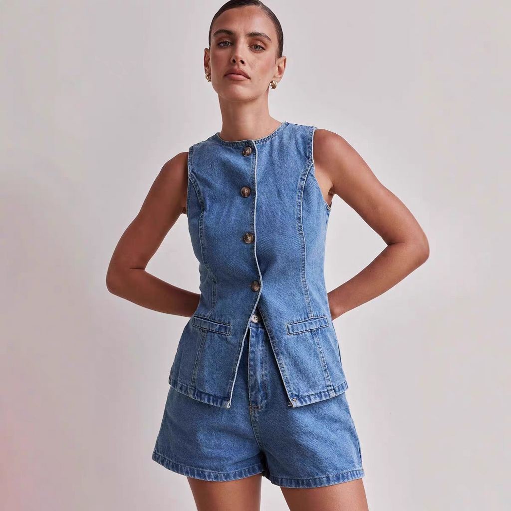 Natalie Summer Denim Coord Set