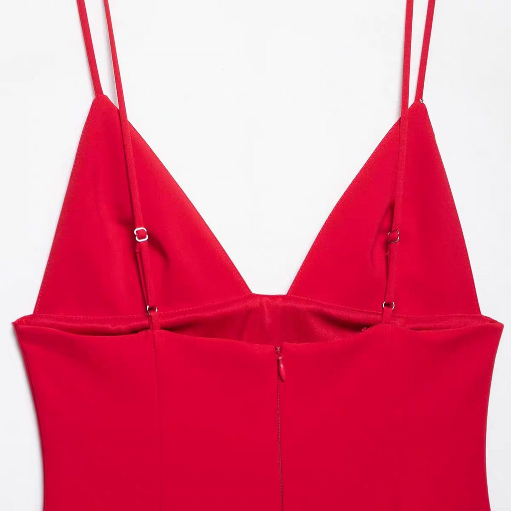 Nia Summer Party Wear Red Hot Dress - 24th Spoke