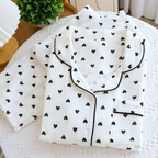 Summer Heart Pure Cotton Pajamas Set