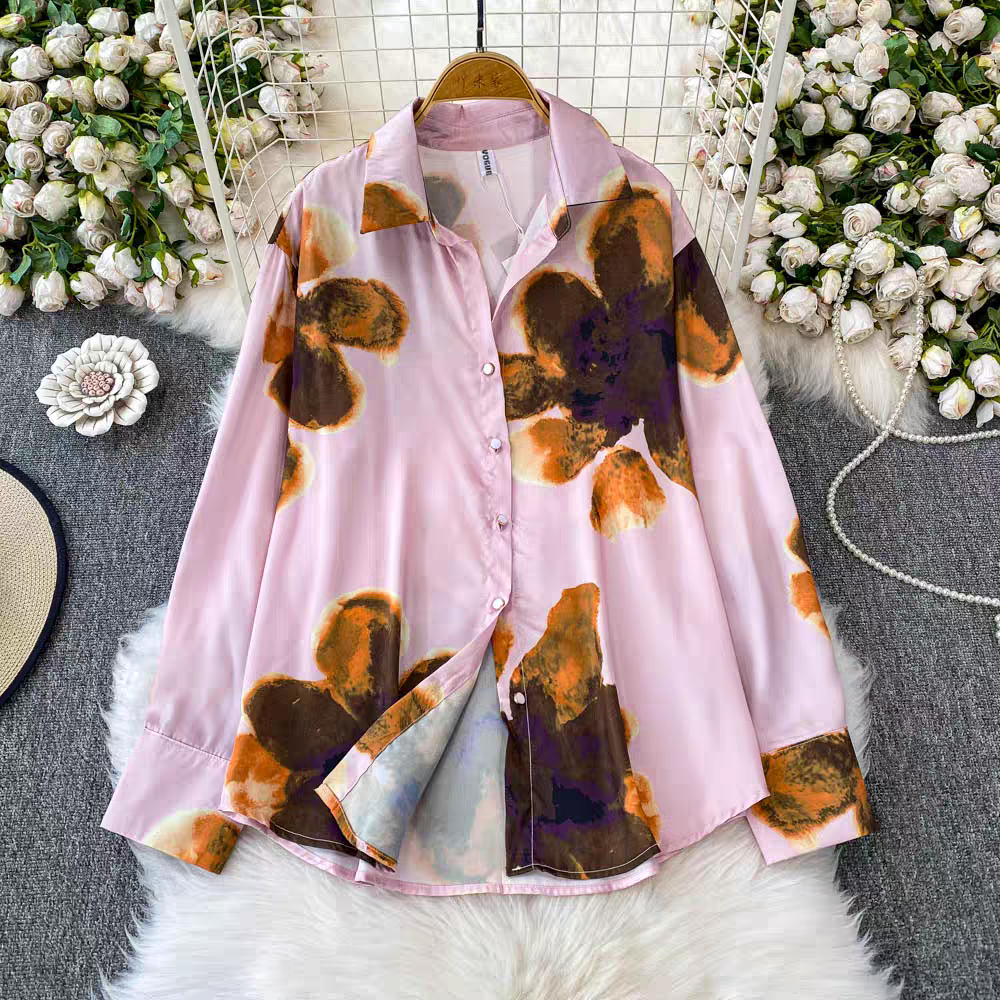 Ashley Summer Printed Tie Dye High Quality Shirt