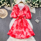 Jeanne Summer V neck Summer Vacation Dress