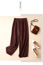 Alyssa Summer Linen Long High Waist Trouser