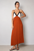 Ashley Summer Beaded Pleated Dress