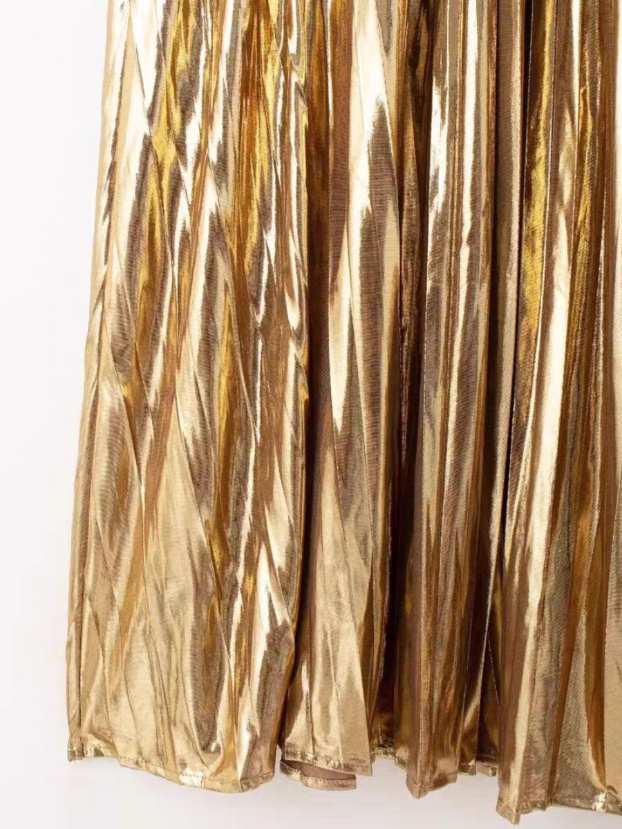 Michelle Summer Golden Party Dress - 24th Spoke