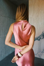 Alison Satin Midi Dress