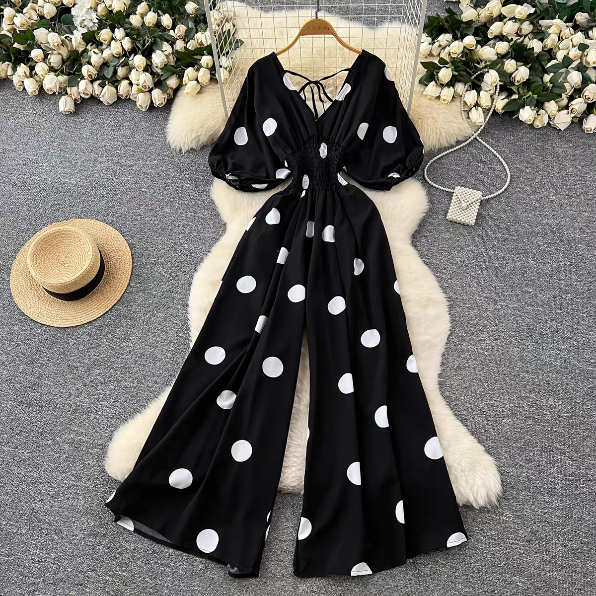 Hilarie Summer Polka Dot Jumpsuit - 24th Spoke