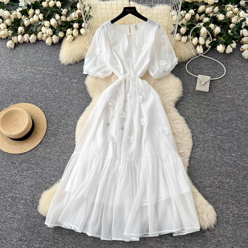 Marissa Summer Luxury Mesh Long Dress