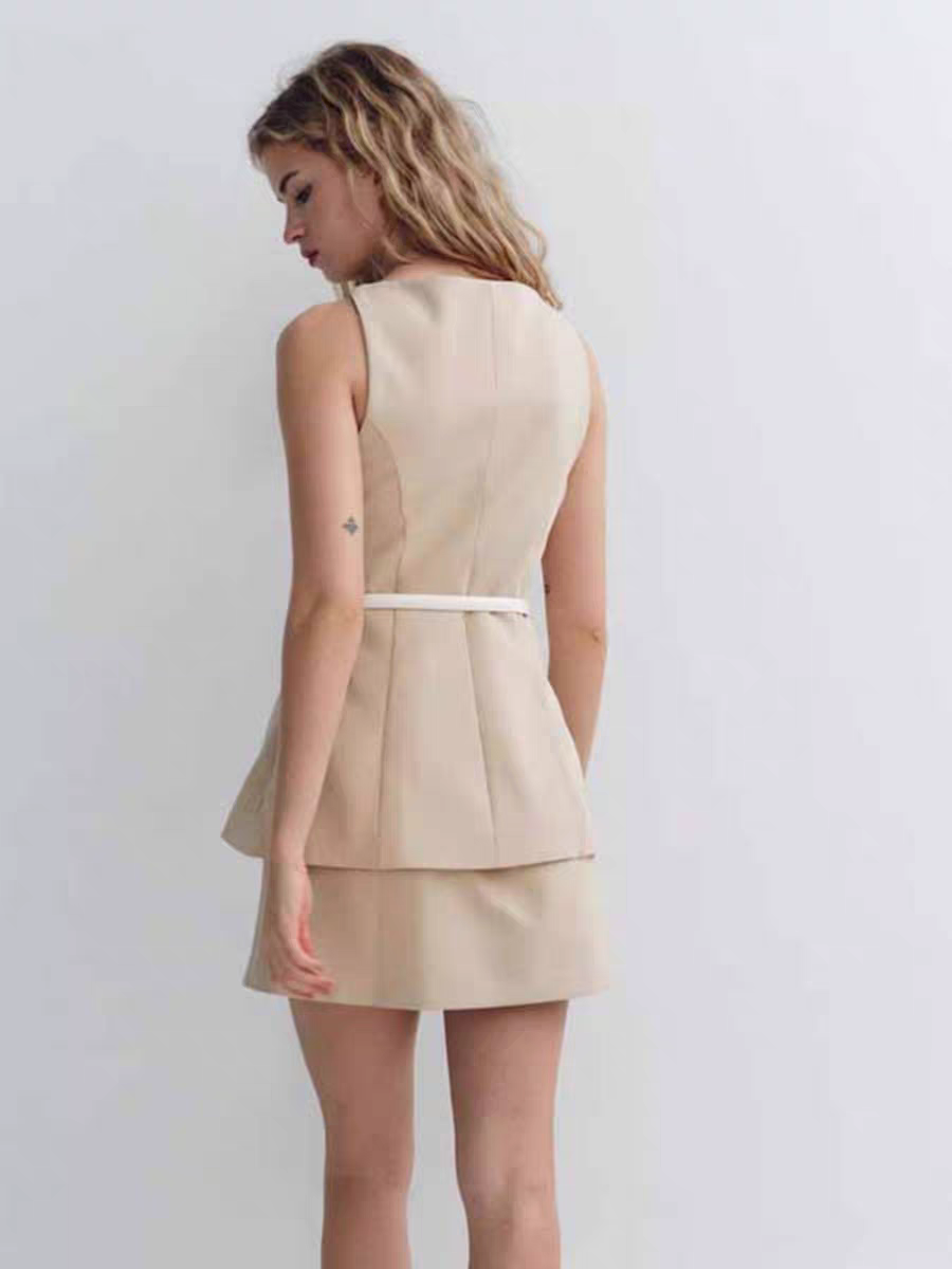 Anne Summer Formal Two Piece Set With Belt - 24th Spoke