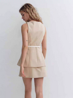 Anne Summer Formal Two Piece Set With Belt - 24th Spoke