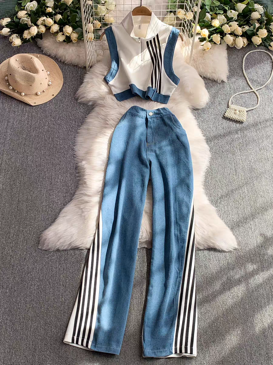 Milena Summer Two Piece Denim Set