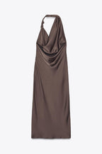 Tara Satin Midi Dress