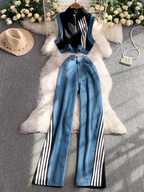 Milena Summer Two Piece Denim Set