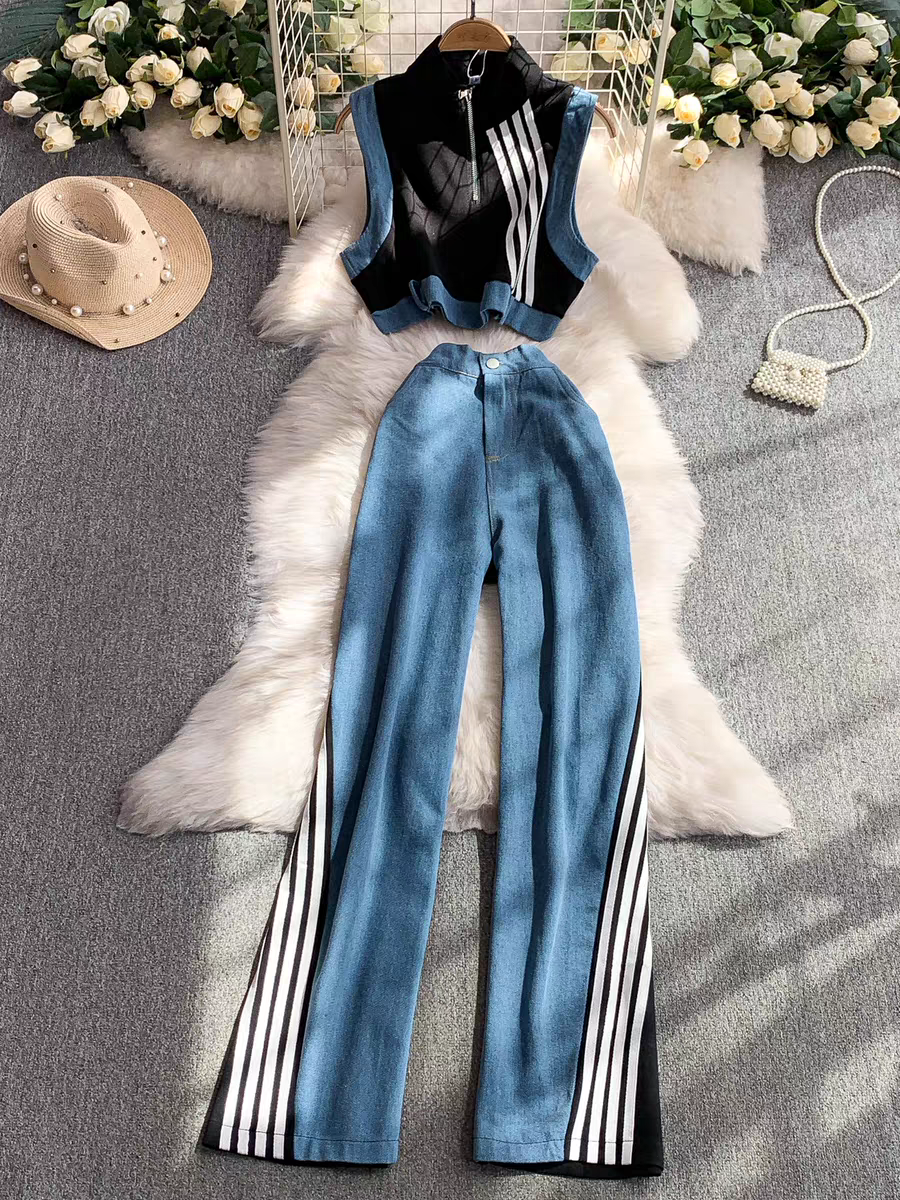 Milena Summer Two Piece Denim Set