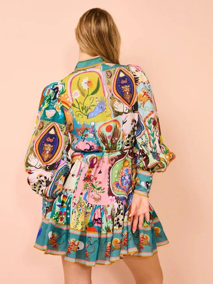 Eliot Summer Printed Retro Dress 24th Spoke