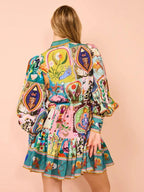 Eliot Summer Printed Retro Dress 24th Spoke