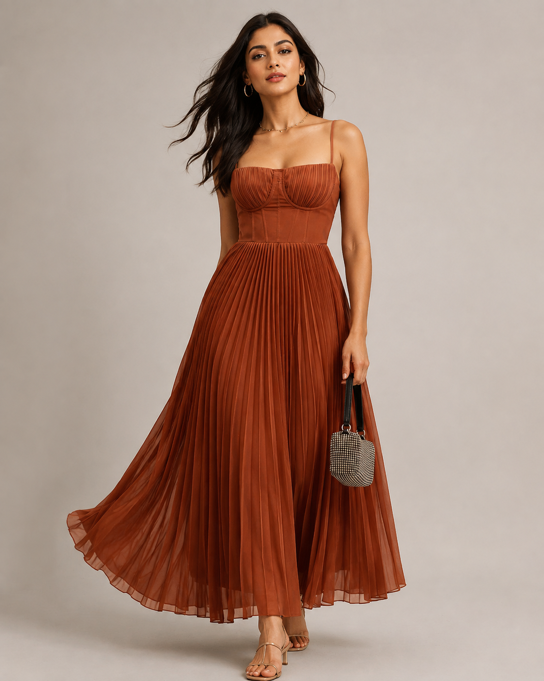 Sweetheart Neck Flowy Slip Maxi Dress