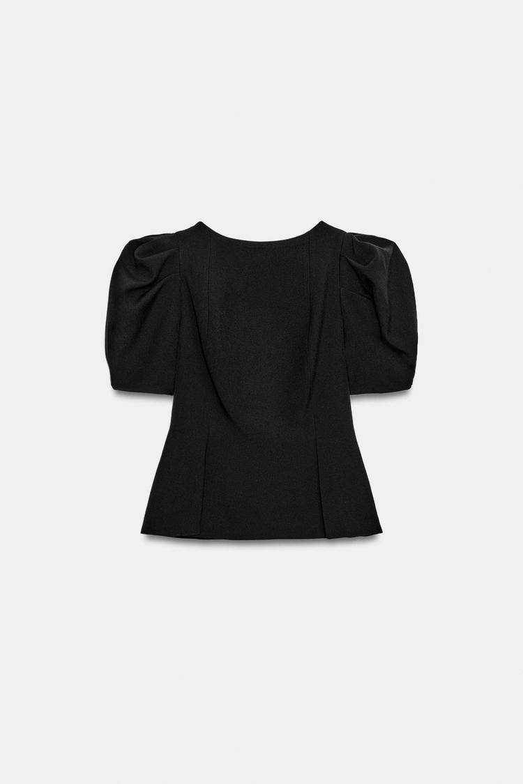 Sydney Puff Sleeve Polka Dot Top