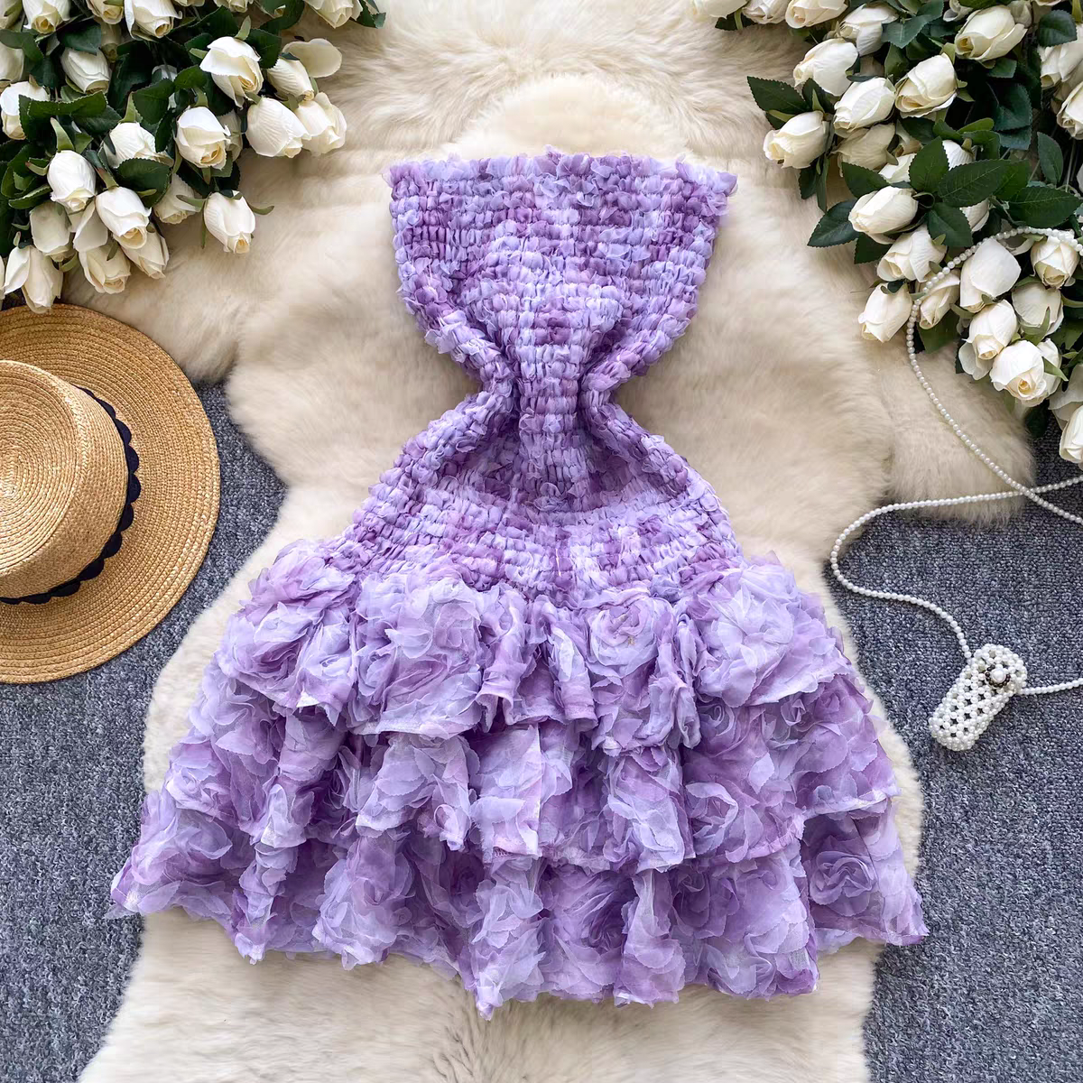 Kathryn Summer Luxury Tube Top Dress