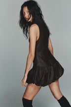 Alison Leather Effect Jumpsuit Dress