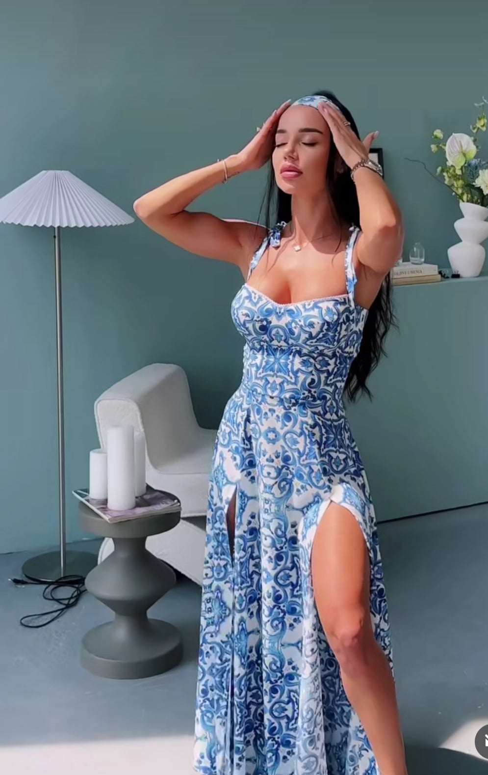 Rachel Summer Vacation Slit Dress