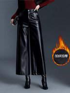 Sandra Winter Fleece Leather Pant