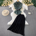 Cherry Summer Denim Two Piece Set