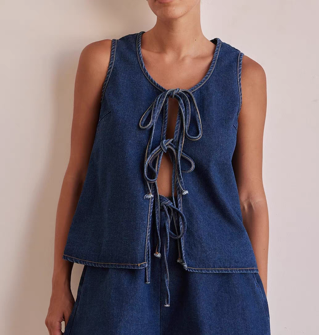 Marissa Summer Denim Two Piece Set