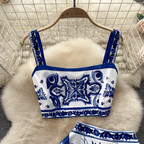 Natalie Summer Two Piece Top+Skirt  Set