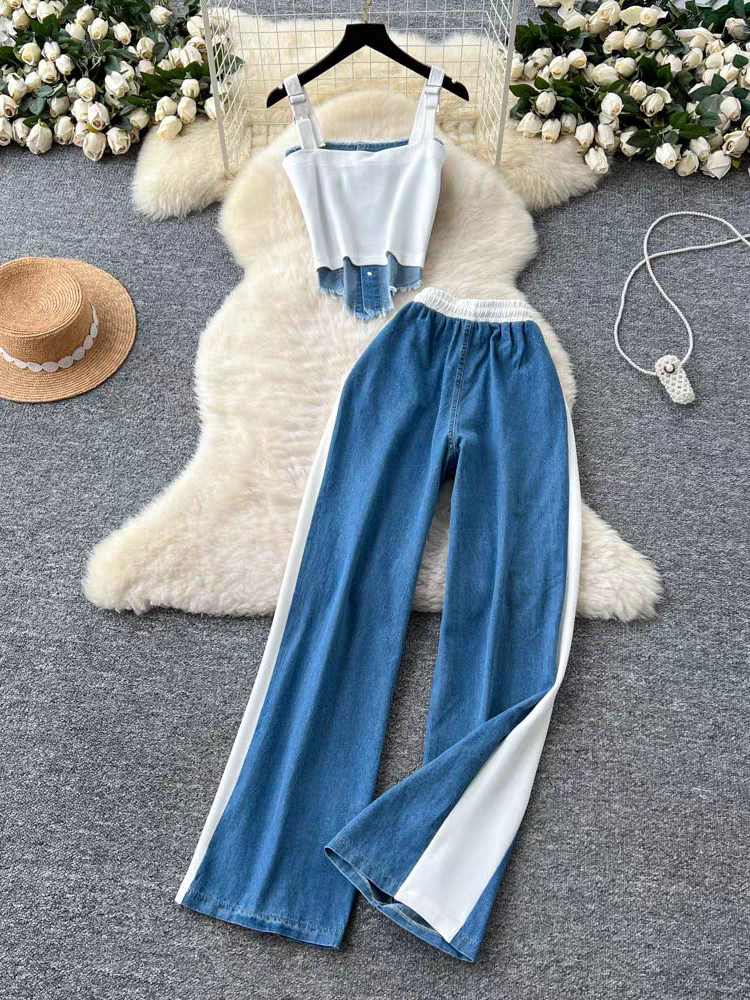 Jessica Summer Denim Two Piece Set - 24th Spoke