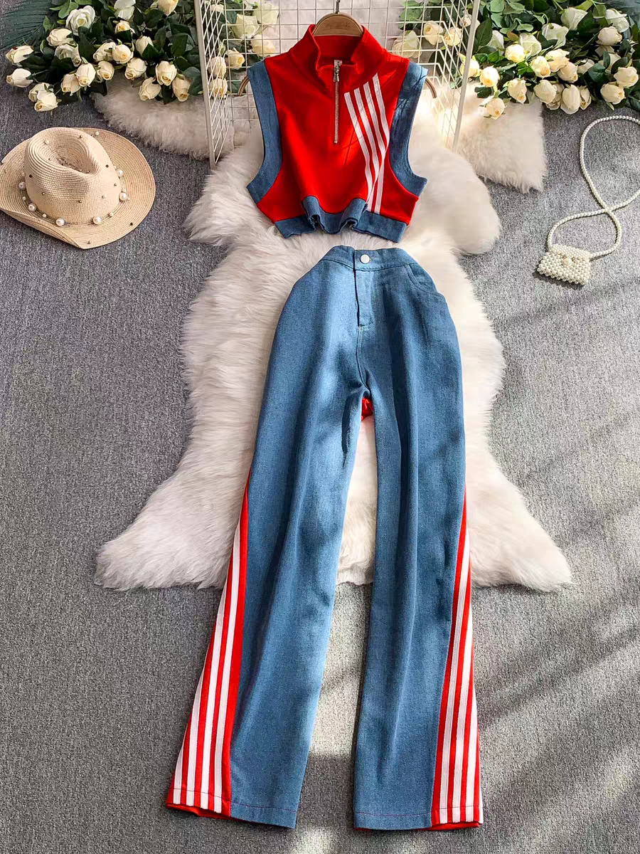 Milena Summer Two Piece Denim Set