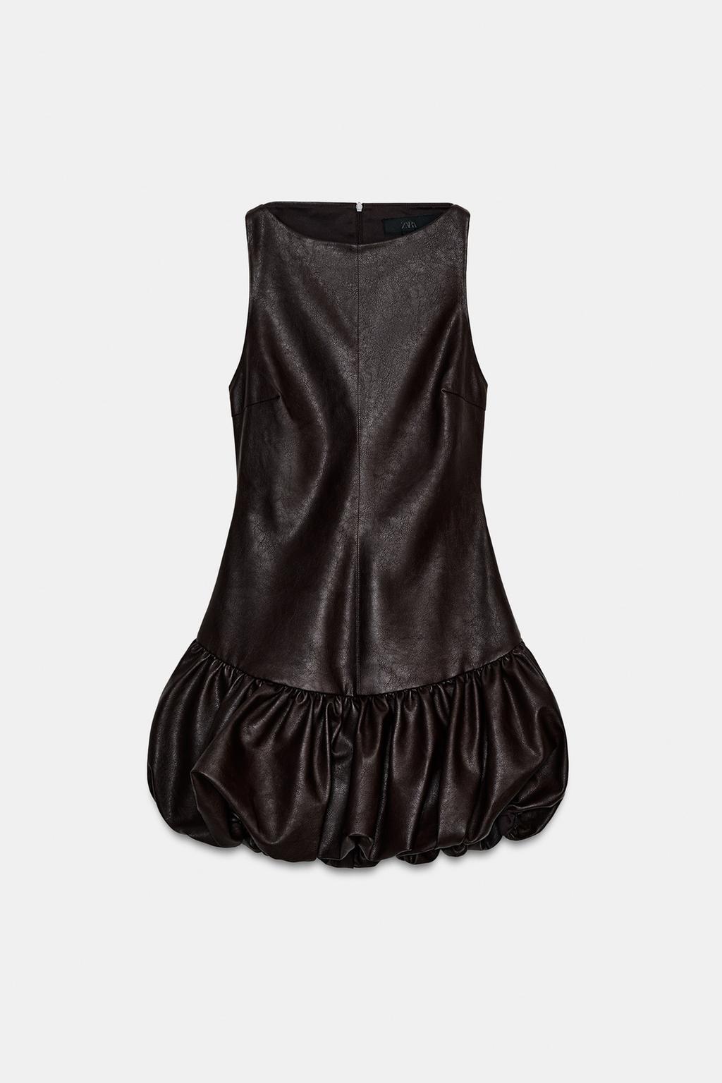 Alison Leather Effect Jumpsuit Dress